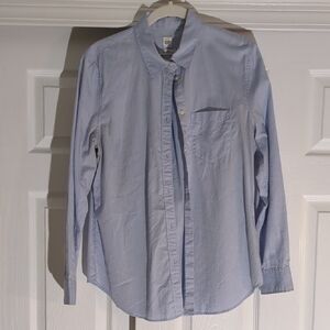 GAP Light Blue Fitted Boyfriend Shirt